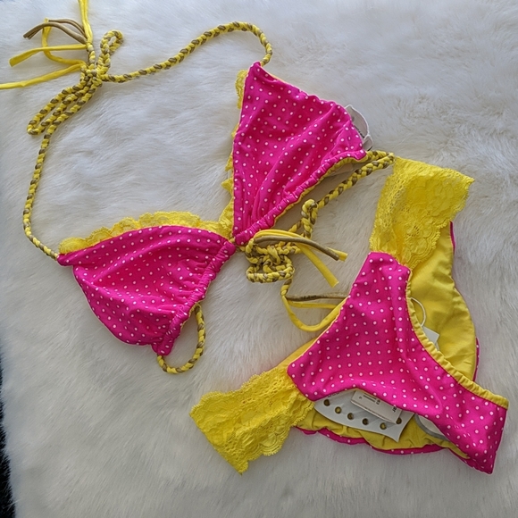 Brand New Beach Bunny Braided Reversible Set 2 Pcs - Picture 2 of 11